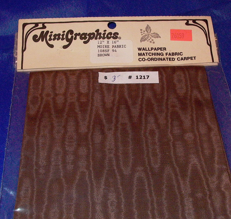 $3  -  Item# 1217 - MiniGraphics Moire Fabric Brown 108SF 94
 12" x 16"