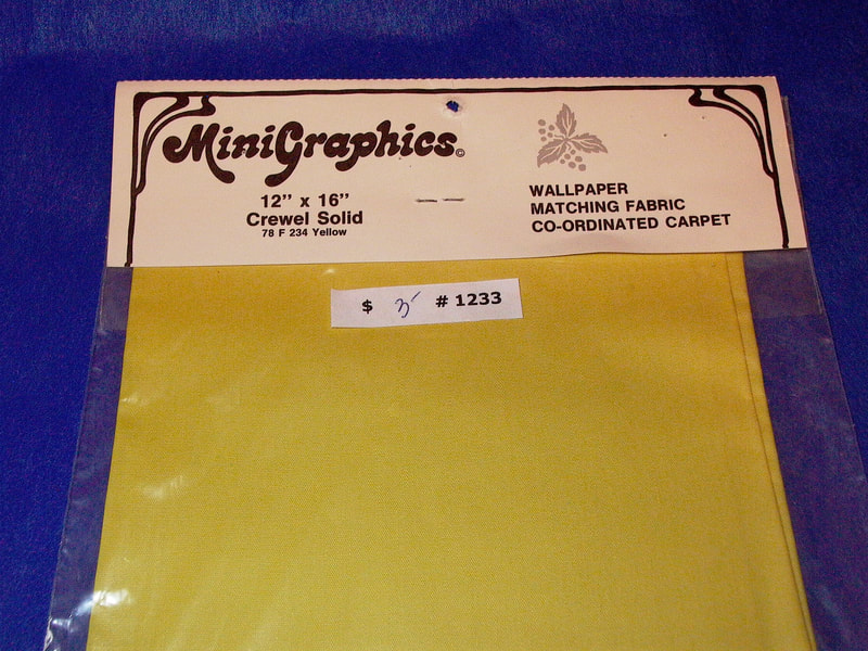 $3 - Item# 1123 - MiniGraphics Crewel Solid Fabric Yellow 78 F 234
- 12" x 16"