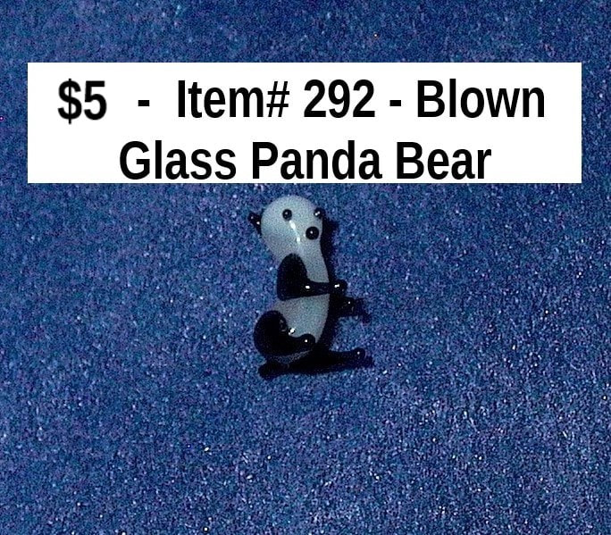 $5 - Item # 292 - Blown Glass Panda Bear