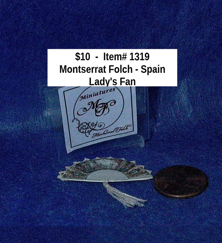 $10  -  Item# 1319 
 From Spain:
Montserrat Folch Fan
