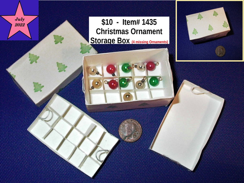 $10  -  Item# 1435 - Christmas Ornament Storage Box (Missing 4 Ornaments)
