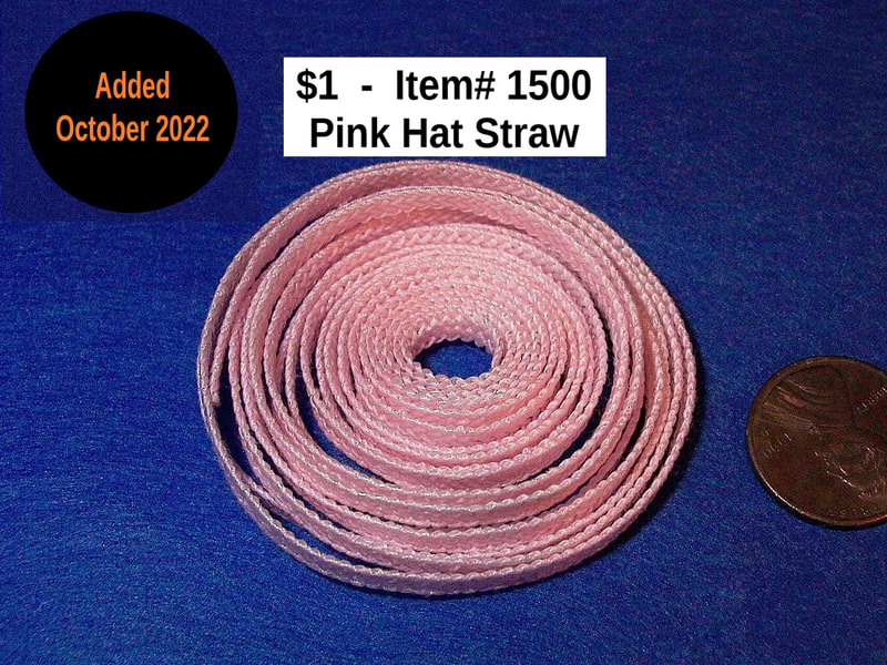 $1  -  Item# 1500  - Pink Hat Straw
