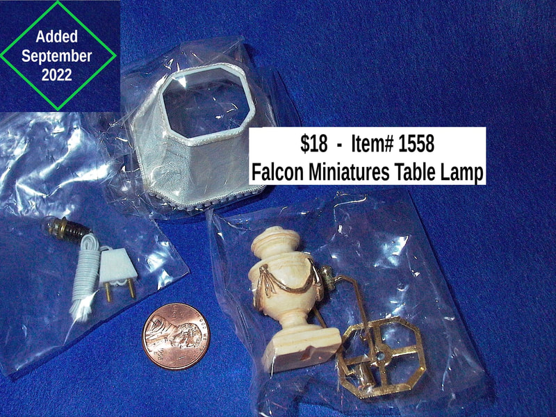 $18   -  Item# 1558  
 Falcon Miniatures Table Lamp Kit
