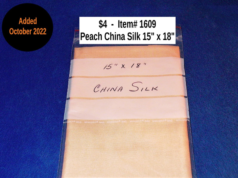 $4 - Item# 1609  -  Peach Color China Silk 15x18
