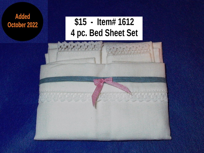$15  -  Item# 1612 -  4 Piece Bed Sheets & Pillowcases (Full Size)