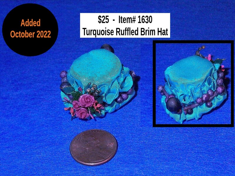 $25 - Item# 1630  -  Turquoise Ruffled Brim Hat

