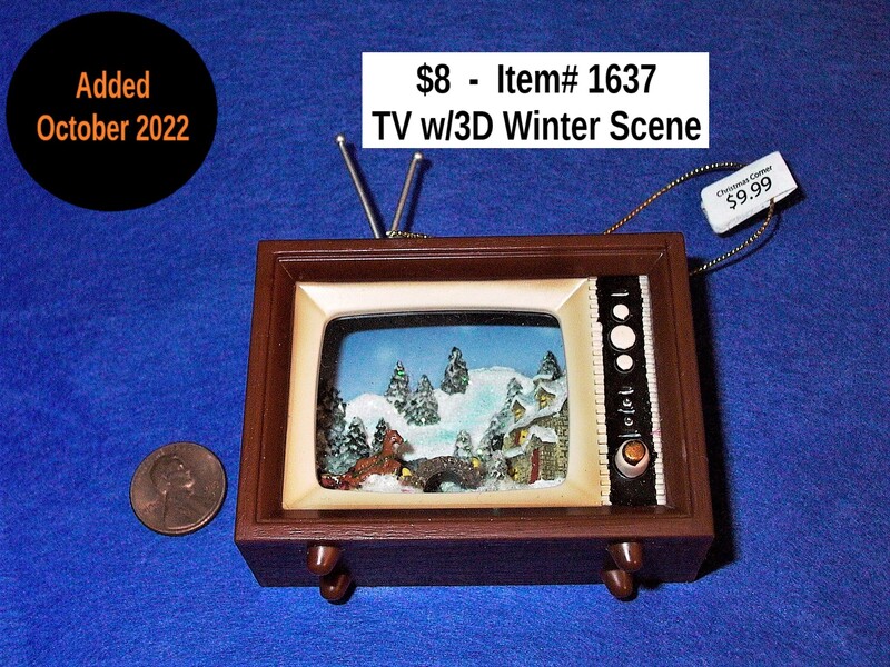 $8 - Item# 1637  -  TV with 3D Christmas Scene
