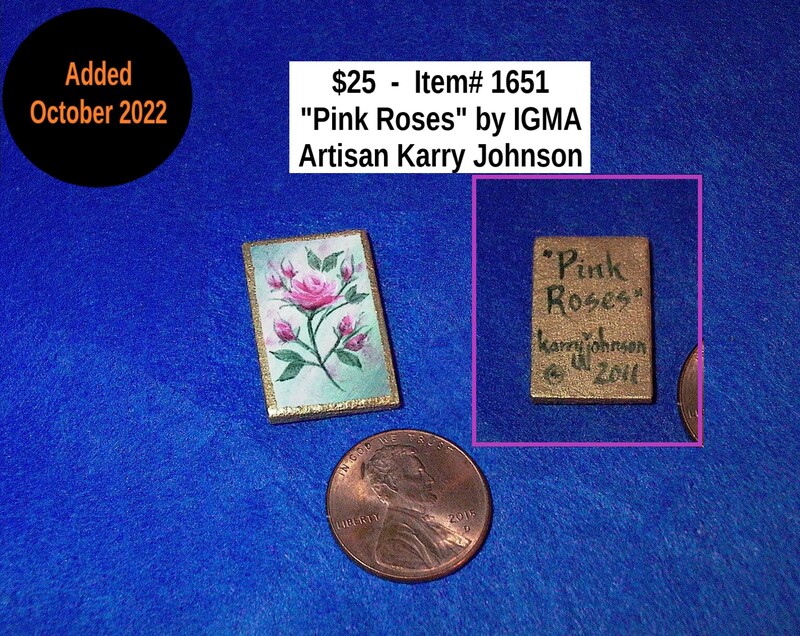 $25 - Item# 1651  -  Pink Roses by Karry Johnson IGMA Artisan
