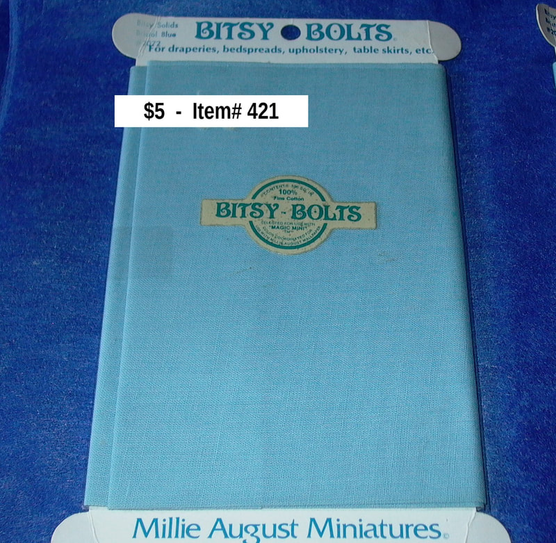 $5 - Item# 421 - Millie August Bitsy Bolts Fabric Blue
