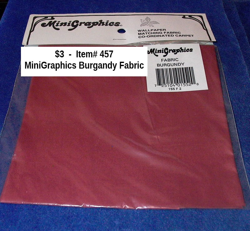 $3 - Item# 457 - MiniGraphics 12" x 16" Burgundy Fabric
