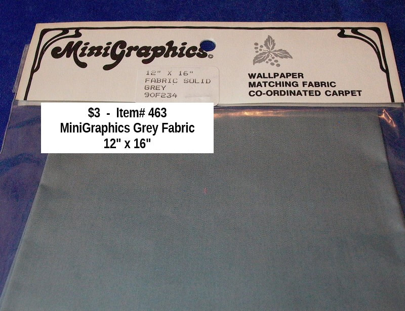 $3 - Item# 463 - MiniGraphics 12" x 16" Grey Fabric