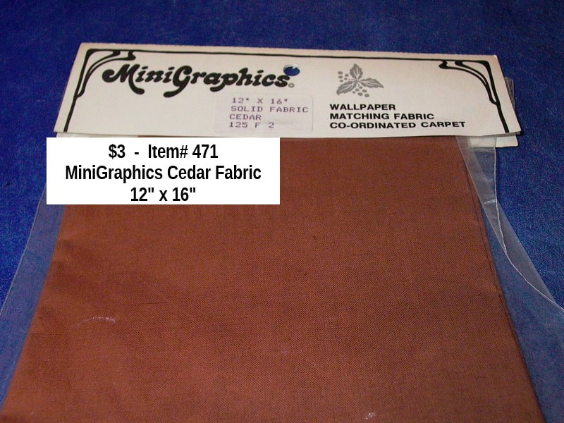 $3 - Item# 471 - MiniGraphics 12" x 16" Cedar Fabric