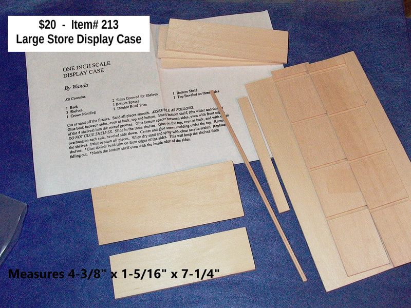 $12  -  Item# 213  -    
One Inch Scale Display Cabinet Kit 