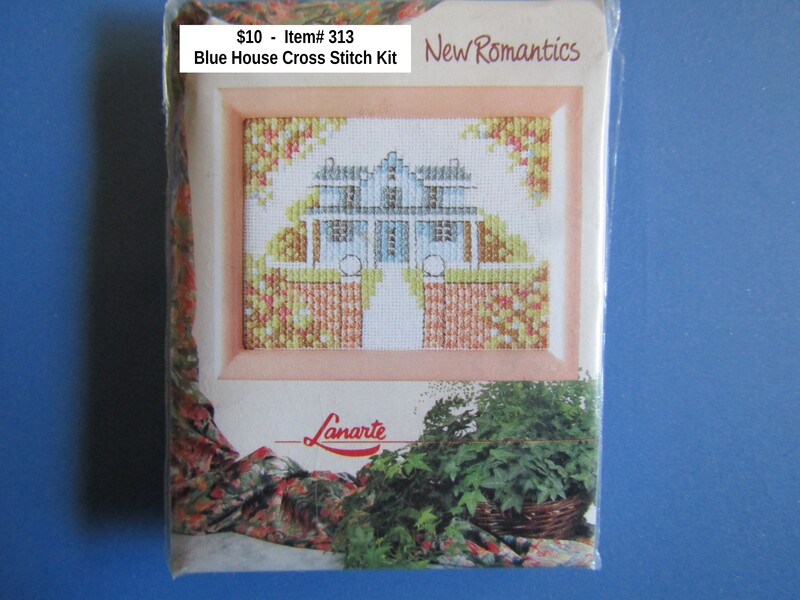 $10  -  Item# 313 -  Janlynn  CCS Blue House Picture Kit - All Stitching Supplies Included