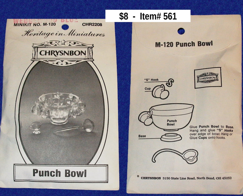 $8 - Item# 561 - Chrysnbon Wedgewood Blue Punch Bowl Kit