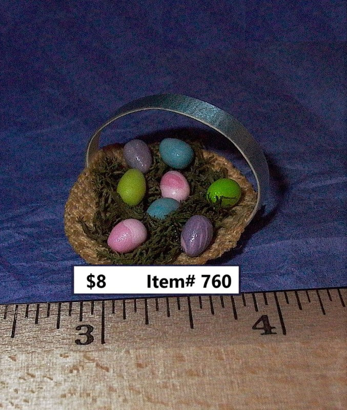 $8  -  Item# 760  -  Easter Basket with Eggs$8  -  Item# 760  -  Easter Basket with Eggs