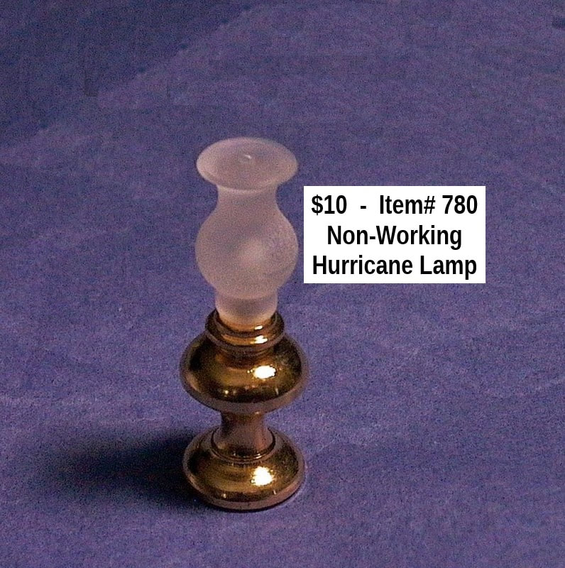 $10  -  Item# 780  - 
 Non Working Hurricane Lamp