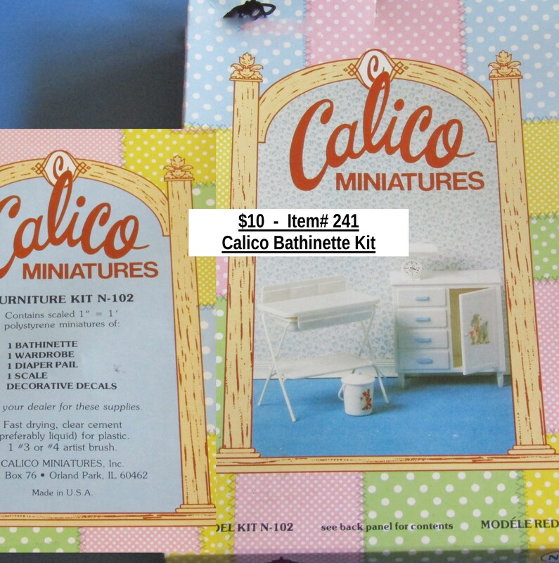 $10  -  Item# 241  -   Calico Miniatures Furniture Set N-102 Kit  