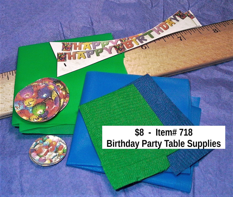$8  -  Item# 718  -  
Happy Birthday Party Table Supplies