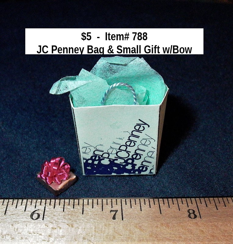 $5  -  Item# 788  - 
JC Penney Bag and Small Gift box w/Bow
