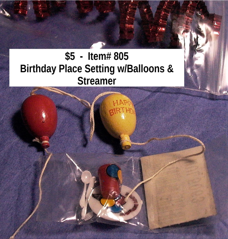 $5  -  Item# 805  -  Birthday Party Place Set with Balloons 