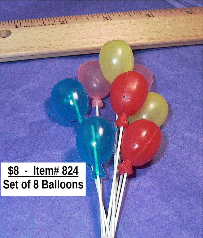 $8  -  Item# 824  -  
 Set of 8 Balloons