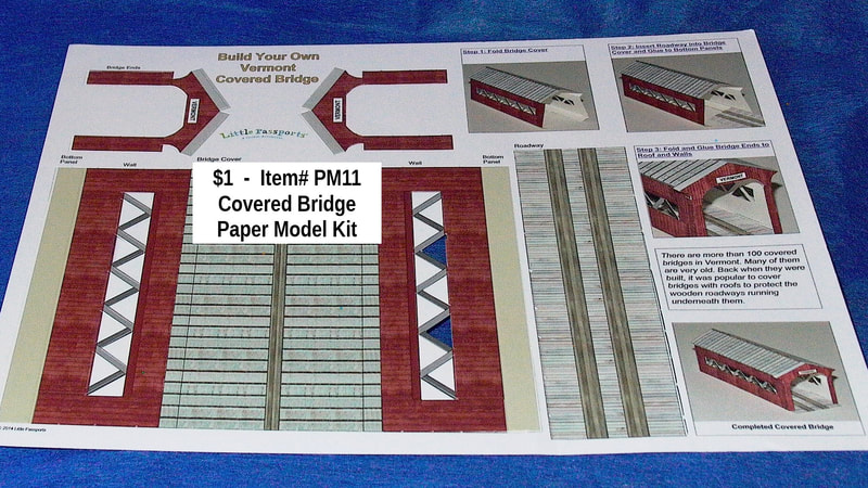 $1  -  Item# PM11 -
Covered Bridge Paper Model Kit