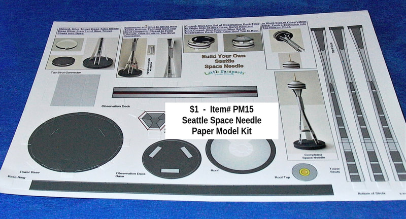 $1  -  Item# PM15 -
Seattle Space Needle Paper Model Kit